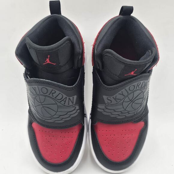 Nike Boys Sky Jordan 1 BQ7197-016 Size 12c Red Basketball Shoes Sneakers - Picture 3 of 12